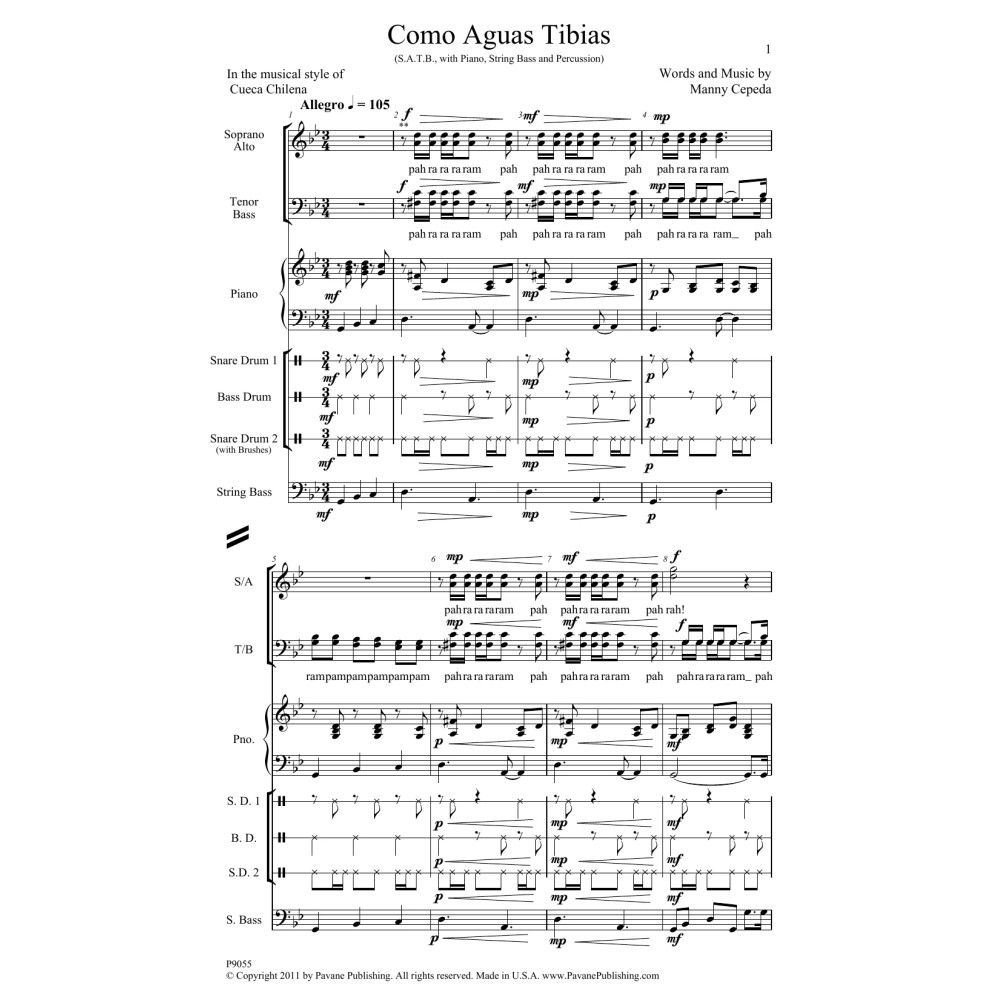 Como Aguas Tibias - Full Score